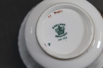Lot 260 - A collection of 19th century Coalport teawares,...