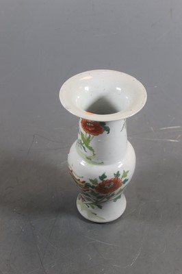 Lot 271 - A Chinese export stoneware Gu vase, decorated...