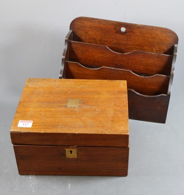 Lot 147 - A Victorian walnut writing slope, the hinged...