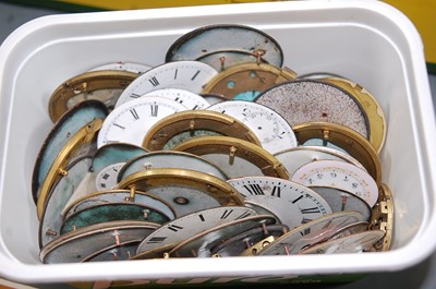 Lot 483 - A quantity of loose pocket watch dials and...