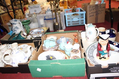 Lot 217 - Four boxes of miscellaneous china to include...