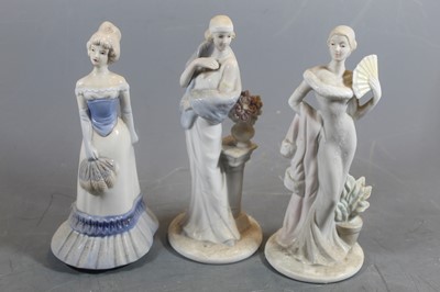 Lot 286 - A collection of various porcelain figures to...