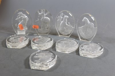 Lot 298 - A collection of nine Danbury Mint crystal...