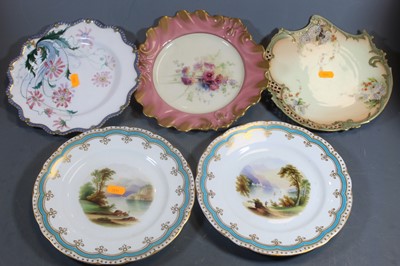 Lot 299 - A Royal Worcester blush ivory plate in the...