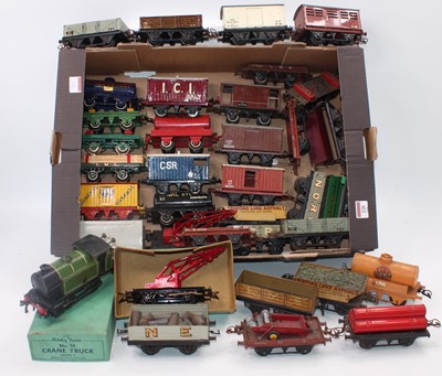 Lot 228 - Approx. 35 Hornby wagons, various era's, some...