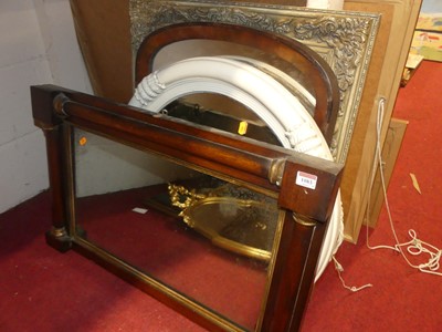 Lot 1083 - A Victorian rosewood overmantel mirror, width...