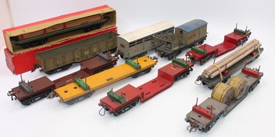 Lot 230 - Ten Hornby bogie goods wagons:- no. 2 timber,...
