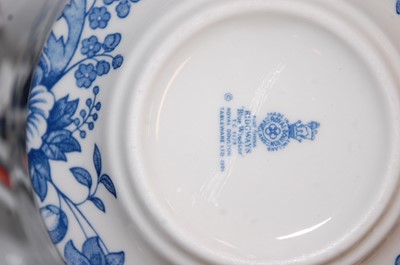 Lot 156 - A Ridgeways blue and white transfer decorated...