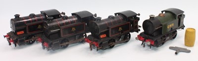 Lot 243 - Four Hornby 0-4-0 clockwork locos:- 3 x type...