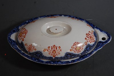 Lot 24 - A Victorian Minton warming dish and cover, on...