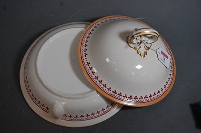 Lot 24 - A Victorian Minton warming dish and cover, on...