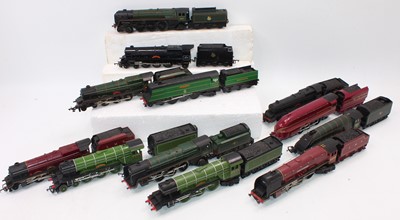 Lot 574 - Twelve assorted makes 4-6-2 locos and tenders,...