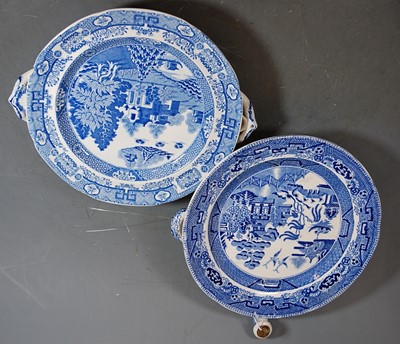 Lot 29 - A 19th century Staffordshire warming plate,...
