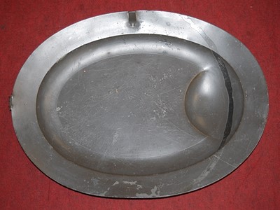 Lot 31 - An extremely large pewter hot water serving...