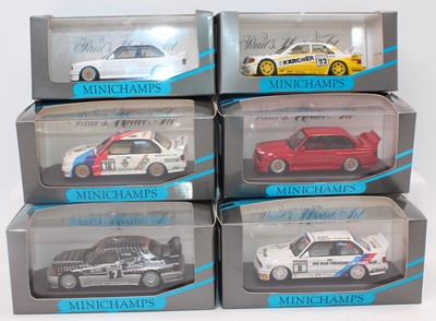 Lot 2111 - Six various boxed Minichamps 1/43 scale silver...