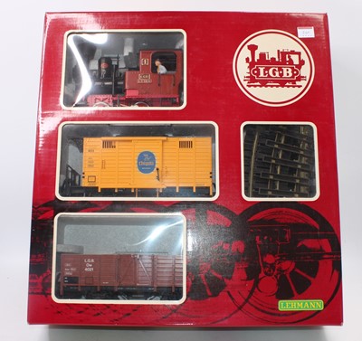 Lot 260 - LGB goods set Ref. 20401 comprising 0-4--0...