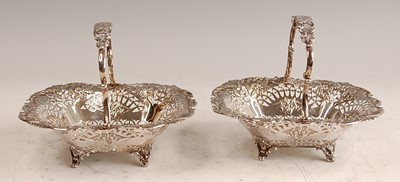 Lot 1039 - A pair of late Victorian silver sweetmeat...
