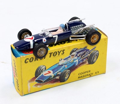 Lot 1198 - A Corgi Toys boxed racing car diecast group,...