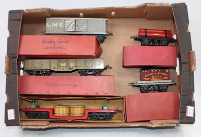 Lot 292 - Tray containing 5 Hornby wagons:- 1935-9...