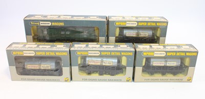 Lot 591 - Five Wrenn goods wagons:- 4 x 5003 6-wheeled...