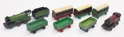 Lot 1532 - A collection of Dinky Toys pre-war locomotives...