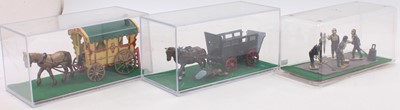 Lot 1651 - Three plastic-cased horsedrawn vehicles and...