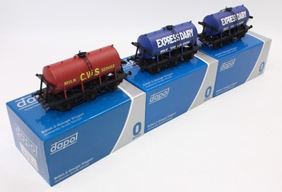 Lot 301 - Three Dapol 6-wheel milk tankers:- 2 x Express...