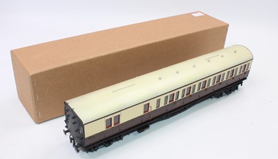 Lot 304 - GWR br/3rd suburban bogie coach, brown and...