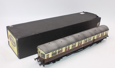 Lot 313 - Tower Models A28 GWR Autocoach O gauge, brown...