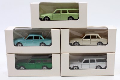 Lot 2125 - Five various plastic and diecast Norev Volvo...