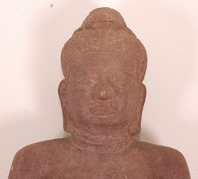 Lot 292 - * A carved sandstone figure of a deity,...