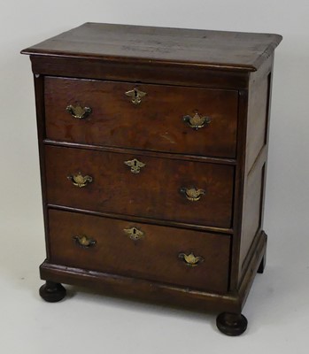 Lot 1347 - An early 18th century joined oak chest, of...