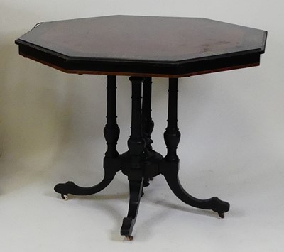 Lot 1354 - A late Victorian Aesthetic Movement ebonised...