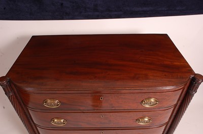 Lot 2460 - A Regency mahogany bowfront chest, in the...