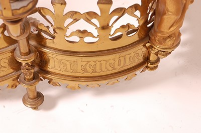 Lot 1406 - A 19th century Gothic cut brass and gilt metal...