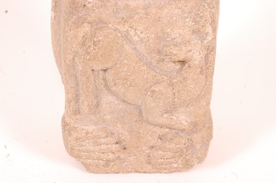 Lot 441 - * A Celtic stone bust, the face carved with...