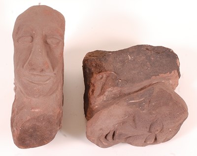 Lot 434 - * A matched pair of sandstone corbels, each...