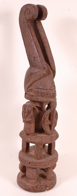 Lot 143 - * A large carved wood Ikenga power figure,...