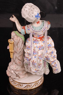 Lot 1015 - A 19th Century Meissen porcelain figurine of a...