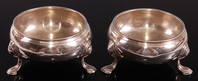Lot 1053 - A pair of George III silver table salts, of...