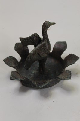 Lot 8 - A Chinese mixed metal lidded urn, surmounted...