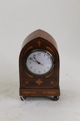 Lot 29 - A 19th century rosewood and boxwood inlaid...