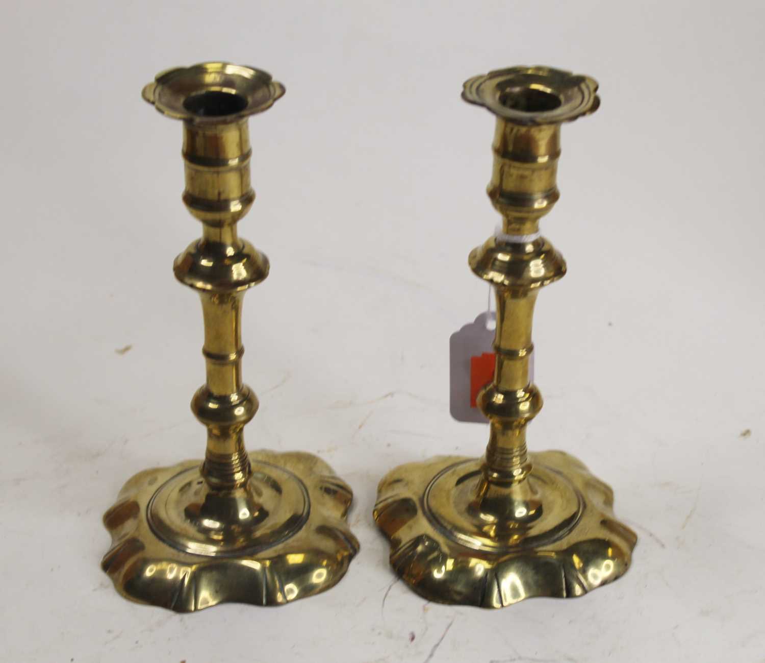 Lot 33 - A pair of 19th century brass table...