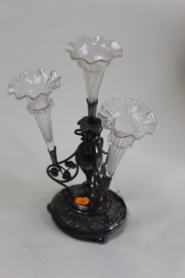 Lot 40 - An early 20th century silver plated and glass...