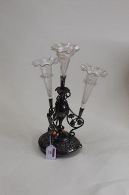 Lot 40 - An early 20th century silver plated and glass...