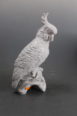 Lot 51 - A Staffordshire porcelain model of a parakeet,...