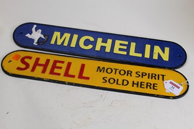Lot 31 - A cast iron advertising sign for Michelin...
