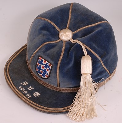 Lot 710 - An England International football cap, awarded...