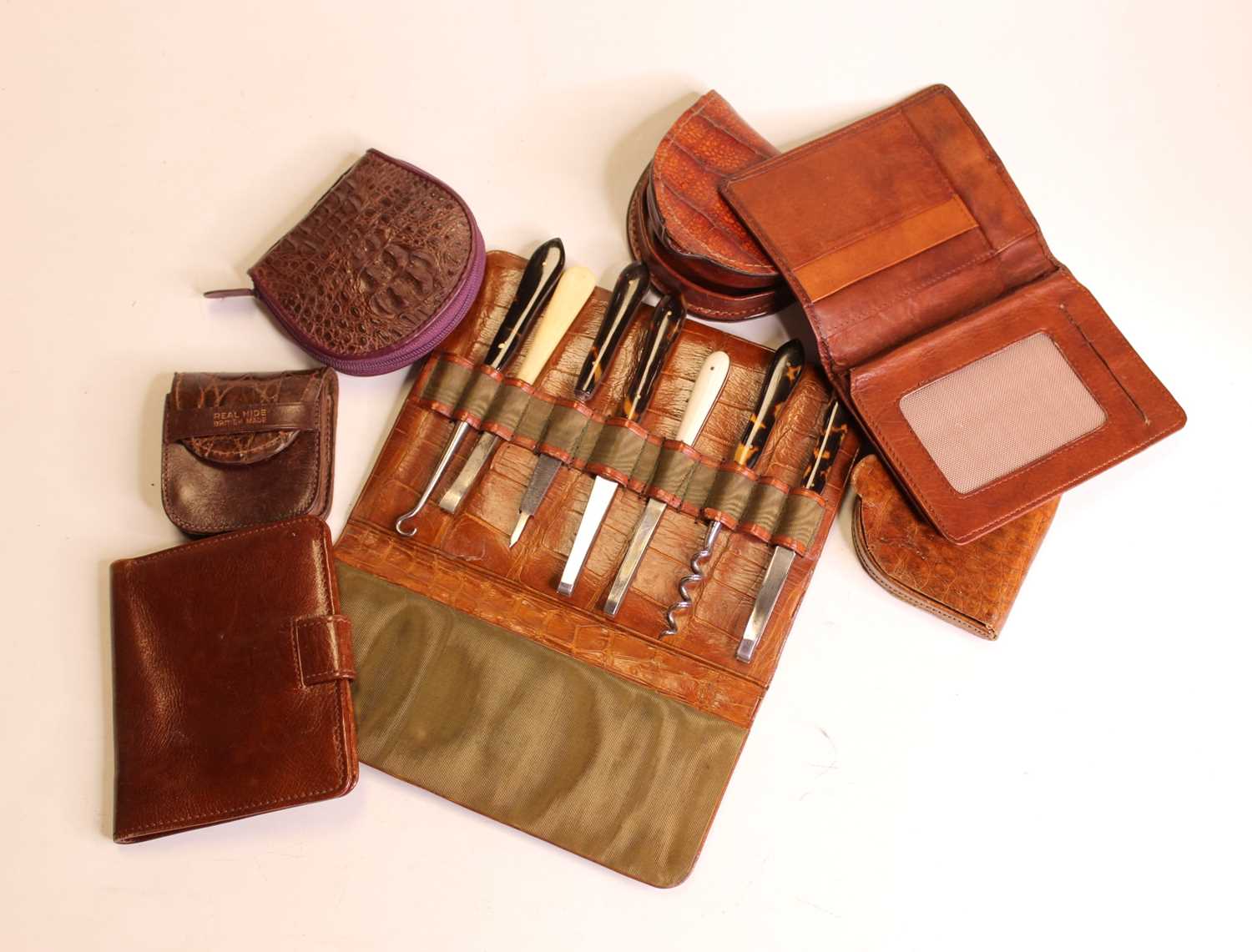 Lot 91 - A collection of leather slips and wallets