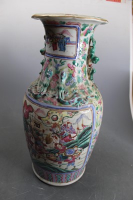 Lot 123 - A 19th century Chinese Canton vase, having a...